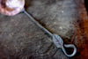 leaf handle of a copper and steel ladle by Wicks Forge