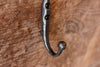  a blacksmith hand forged hook with a Ginko Leaf detail from the Wicks Forge Limited Series