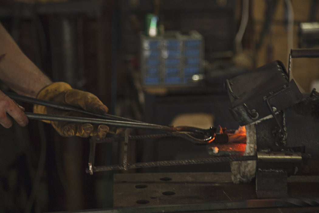 a blacksmith heated forge by Wicks Forge