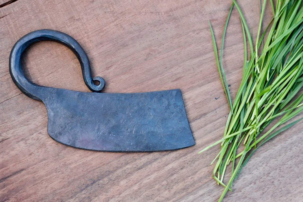  a blacksmith hand forged herb chopper by Wicks Forge