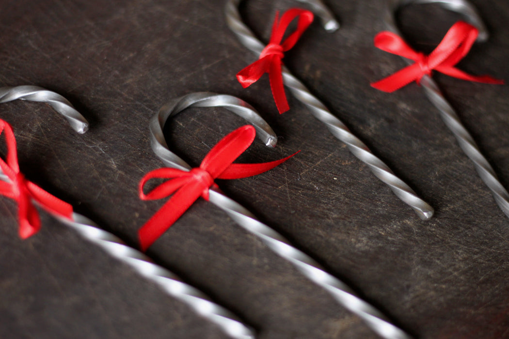 Steel Candy Cane Ornament