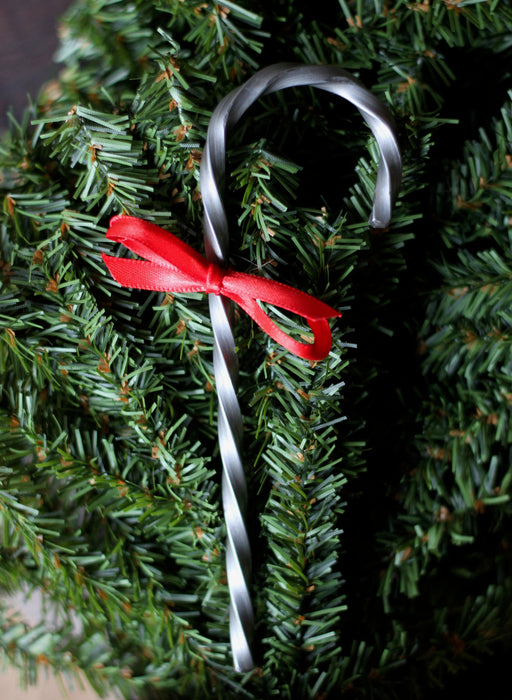 Steel Candy Cane Ornament