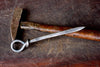 a blacksmith hand forged letter opener with a loop handle by Wicks Forge